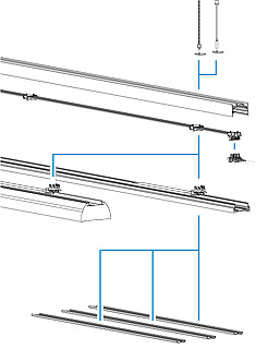 Aufbau Lichtbandsystem