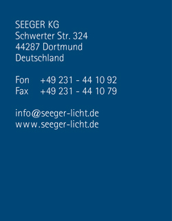 SEEGER Kotaktdaten